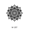 Sticker tatouage semi permanent sans eau minimaliste geometrique mandala noir variante. - W-207 / 60*80mm