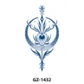 Herbal juice temporary tattoo sticker, blue animal totem design, waterproof arm decoration. - Geometric Animal (GZ-1432) / 110*180mm