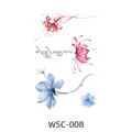Waterproof colorful floral temporary tattoo sticker for men and women, stylish body art design. - WSC-007