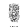 Black and white lion wolf Spartan warrior tattoo sticker temporary body art sticker design. - XQB-1236