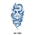 Herbal juice temporary tattoo sticker with Japanese Hannya snake totem for arm - Hannya and Snake Totem (GZ-1406) / 110*180mm