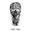Black and white wolf and owl half arm temporary tattoo sticker for party and daily wear. - XQB-1402