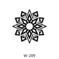 Autocollant de tatouage temporaire géométrique minimaliste motif étoile noire étanche art - W-209 / 60*80mm