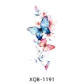 Autocollant de tatouage papillon temporaire, sticker bras floral coloré variante XQB-1191 mode. - Style Papillon et Fleur de Cerisier (XQB-1191)