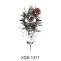Waterproof temporary tattoo sticker for men and women, geometric eye and red rose design. - XQB-1371 / 114*210mm