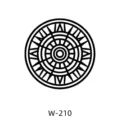 Conception d'autocollant de tatouage temporaire de cercle géométrique minimaliste SKU. - W-210 / 60*80mm