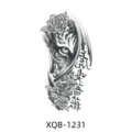 Tatouage temporaire motif oeil de tigre et rose noir blanc pour hommes et femmes. - XQB-1231