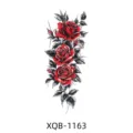 Temporary tattoo sticker featuring elegant red roses design, perfect for arm decoration use. - Three Red Roses (XQB-1163)