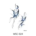 Waterproof blue butterfly moon temporary tattoo sticker for men and women small body art SKU - WSC-024