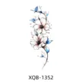 Autocollant de tatouage temporaire floral art corporel imperméable bras design décoration - XQB-1352 / 114*210mm