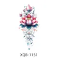Adesivo per tatuaggio temporaneo impermeabile con fiore di loto ad acquerello per braccio. - Motivo di Loto (XQB-1151)