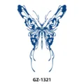 Autocollant de tatouage papillon au jus de plante, étanche design longue durée GZ-1321. - GZ-1321 / 110*180mm