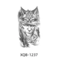Wolf and man sketch half arm tattoo sticker waterproof temporary body art design sticker - XQB-1237