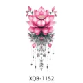 Adesivo per tatuaggio temporaneo impermeabile con fiore di loto per braccio, design rosa. - Motivo Gioiello Loto (XQB-1152)