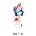 Waterproof temporary tattoo sticker with colorful watercolor butterfly design for arm body art decor. - Watercolor Gradient Butterfly Style (XQB-1197)