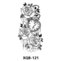 Adesivo per tatuaggio temporaneo impermeabile con rose e design da taschino, metà braccio. - XQB-121