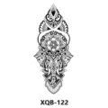 Adesivo per tatuaggio temporaneo elefante mandala geometrico nero body art XQB-122 - XQB-122