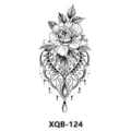 Adesivo per tatuaggio temporaneo impermeabile con elegante motivo floreale e design mandala. - XQB-124