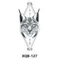 Adesivo per tatuaggio temporaneo di lince geometrica impermeabile per body art. - XQB-127