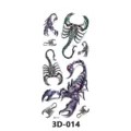 Autocollant de tatouage scorpion temporaire 3D étanche art corporel faux tatouage réaliste - 3D-014