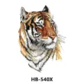 Autocollant de tatouage tete de tigre coloree impermeable art corporel pour hommes et femmes - Tête de Tigre (HB-540X)