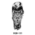 Adesivo temporaneo per tatuaggio impermeabile con design di lupo e foresta alpina. - XQB-131