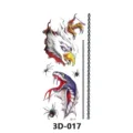 Sticker Tatouage Temporaire Étanche 3D Aigle Serpent Chaîne Design Art Corporel Style - 3D-017