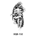 Adesivo per tatuaggio temporaneo impermeabile con croce rosa e ala per uomo e donna - XQB-132