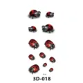 Autocollants de tatouage temporaire imperméables 3D avec coccinelles pour art corporel. - 3D-018