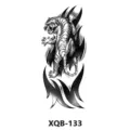 Adesivo per tatuaggio temporaneo impermeabile con design artiglio di tigre nera per corpo. - XQB-133