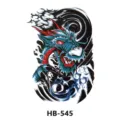 Tatouage temporaire étanche motif dragon pour bras et jambe, art corporel coloré. - Motif de Dragon (HB-545)