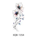 Autocollant de tatouage temporaire floral aquarelle pour le corps, étanche et durable. - XQB-1354 / 114*210mm