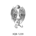 Black and white dragon temporary tattoo sticker with yin yang symbol for men and women art. - XQB-1239