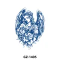 Waterproof herbal juice temporary tattoo sticker for men and women angel flower arm art design - Angel and Flowers (GZ-1405) / 110*180mm