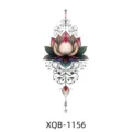 Waterproof temporary tattoo sticker featuring a colorful lotus flower design for body art. - Mandala Lotus (XQB-1156)