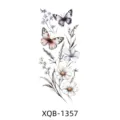 Watercolor butterfly flower temporary tattoo sticker body art waterproof skin decal - XQB-1357 / 114*210mm