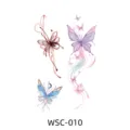 Waterproof colorful butterfly temporary tattoo sticker sheet for body art decoration. - WSC-010
