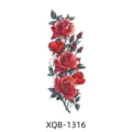 Colorful temporary tattoo sticker featuring red roses, half arm floral design for men and women. - Red Rose Style (XQB-1316)