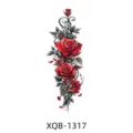Colorful half-arm rose temporary tattoo sticker for men and women body art decoration - Rose Vine Style (XQB-1317)