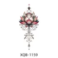 Colorful lotus temporary tattoo sticker body art waterproof floral fake tattoo design - Exquisite Colorful Lotus (XQB-1159)