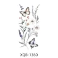 Waterproof temporary tattoo sticker featuring botanical floral and butterfly design for body art. - XQB-1360 / 114*210mm