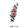 Temporary tattoo sticker featuring a vibrant red rose flower bouquet design for body art. - Rose Bouquet Style (XQB-1318)