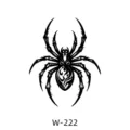 Sticker tatouage temporaire araignée tribal noir minimaliste étanche art modèle W-222 - W-222 / 60*80mm