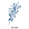 Tatouage temporaire floral bleu, design art nouveau bras art corporel, imperméable longue durée. - GGZ-1328 / 110*180mm