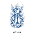 Herbal juice temporary tattoo sticker with praying hands and dove design for arm art. - Religious Praying Hands (GZ-1414) / 110*180mm