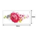 Autocollant de tatouage temporaire floral avec grande rose rose et fleurs pour femmes. - Style Floral (TBX-9010) / 19x9cm