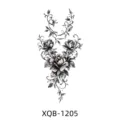 Temporary floral tattoo sticker featuring elegant rose and vine line art design for arm body art. - Fine Line Art Rose Bouquet Style (XQB-1205)