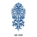 Autocollant de tatouage de loup temporaire imperméable jus d'herbe bras art design durable - GZ-1329 / 110*180mm