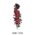Temporary tattoo sticker featuring elegant red roses and woman silhouette for arm decor. - Rose Female Silhouette Style (XQB-1320)