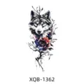 Temporary tattoo sticker waterproof cool wolf rose design body art fake tattoo for men women - XQB-1362 / 114*210mm